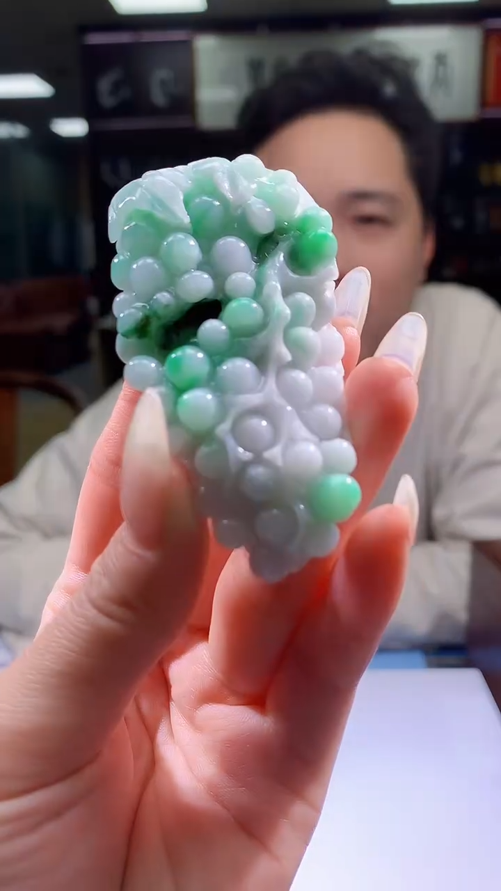 【闪购商品】定制翡翠未镶嵌8056jj-毛货挂件57