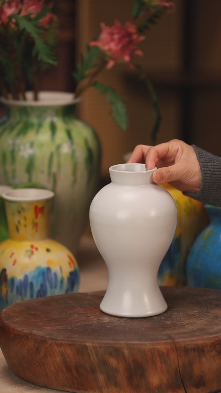 【闪购商品】陶瓷景德镇设计师手作花器摆件侘寂风