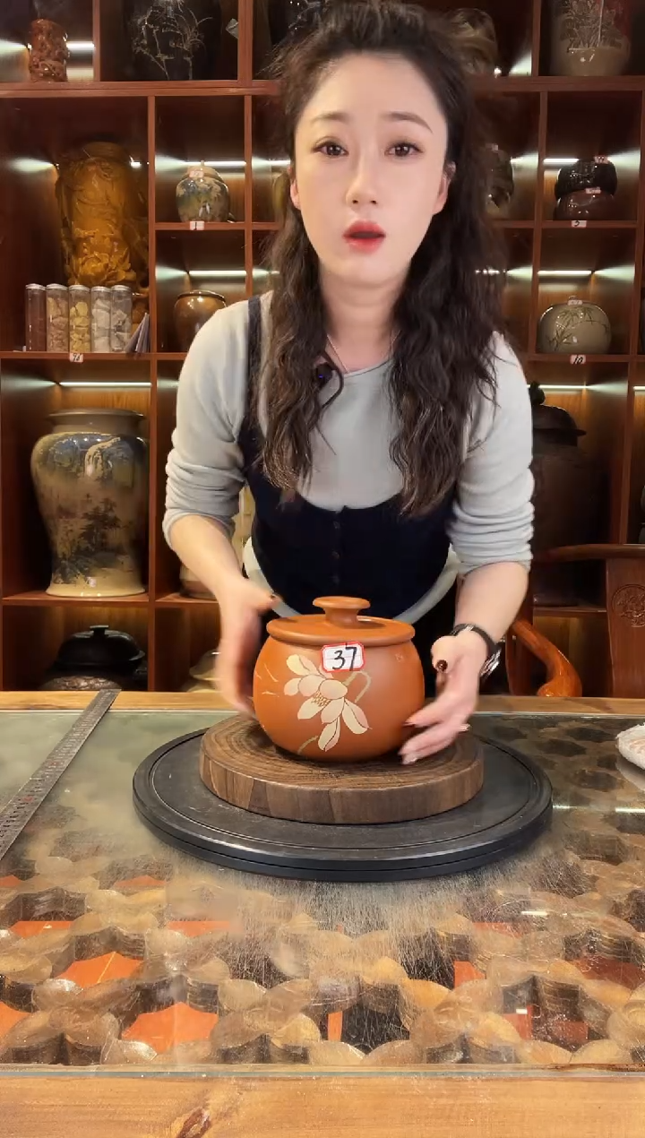 【闪购商品】缸云南建水紫陶复烧小茶罐@37