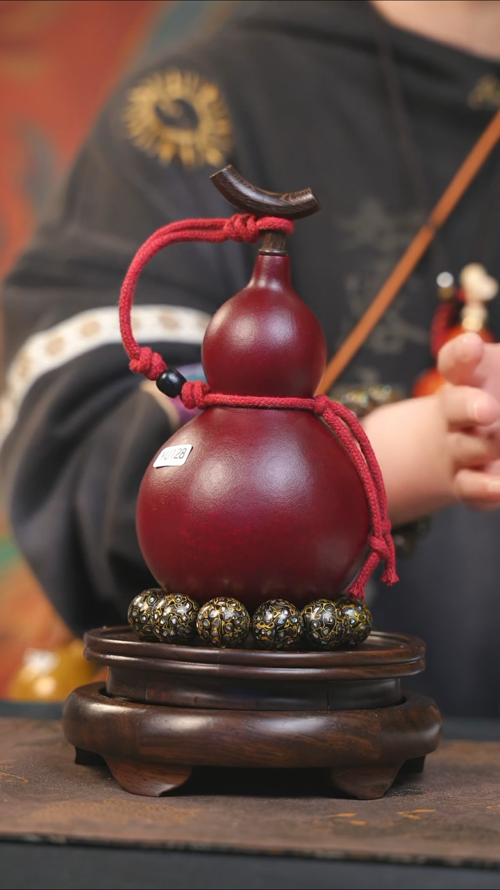 【闪购商品】YU128大漆酒葫芦不包手串及旋转底座
