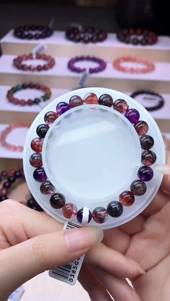 【闪购商品】水晶手链未镶嵌黑加仑超七8mm+