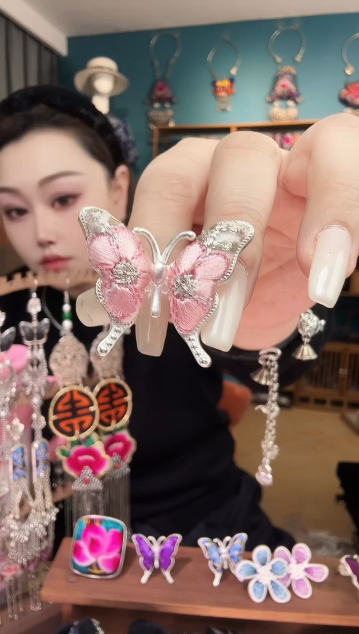 刺绣纯手工民族风刺绣戒指