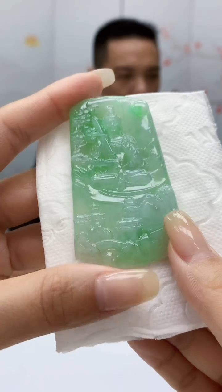 【闪购商品】定制翡翠未镶嵌3916lr毛货挂件31