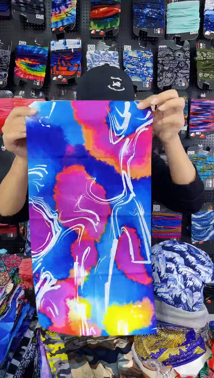 涤纶霞围脖面罩头巾 孤品百变魔术头巾四季