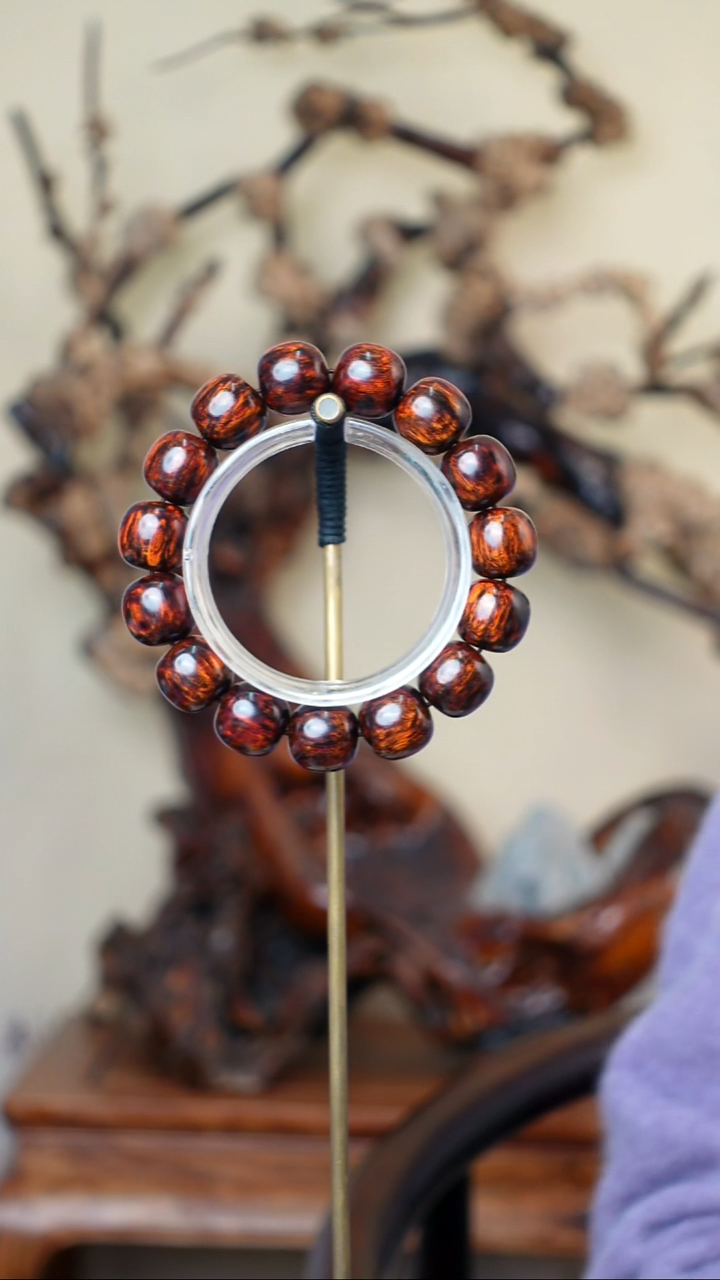 木曾****锅本降真香红降花梨公1516手串