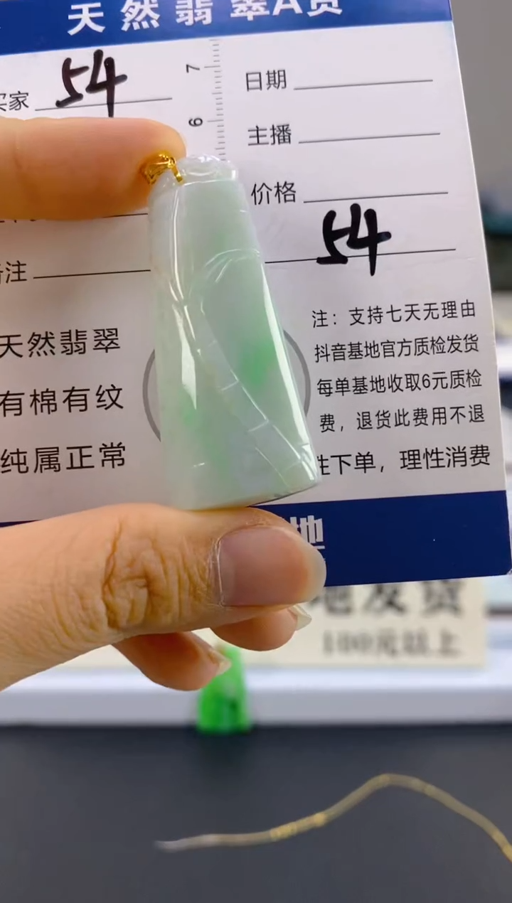 【闪购商品】翡翠颈饰18K金镶嵌天然A货翡翠