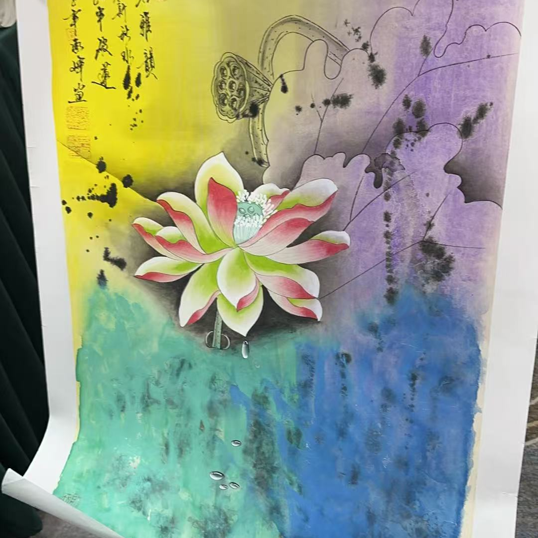 （太白）花鸟书法精品作 品秋韵图成品国画 