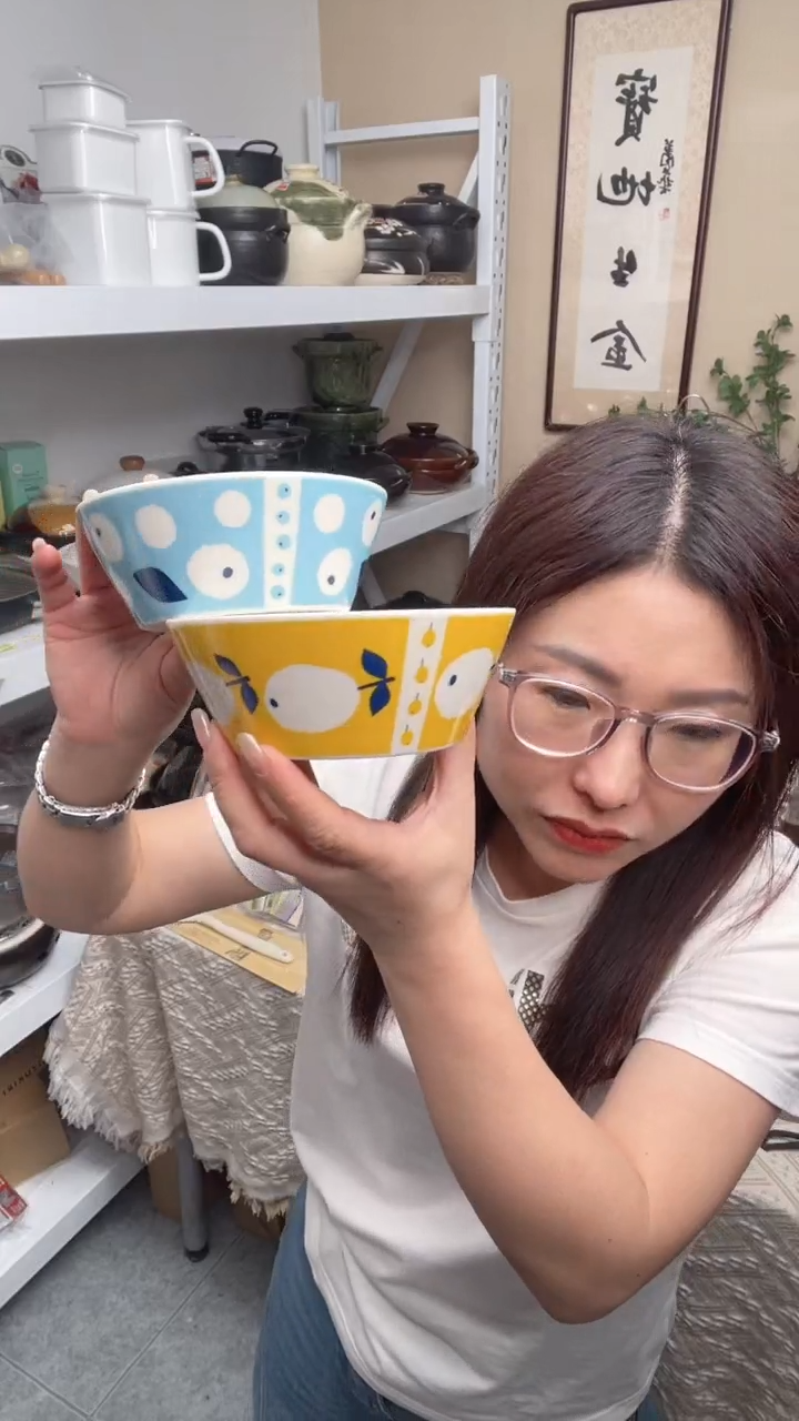 陶20176682 美浓烧姆明与史力奇沙拉碗两只装准