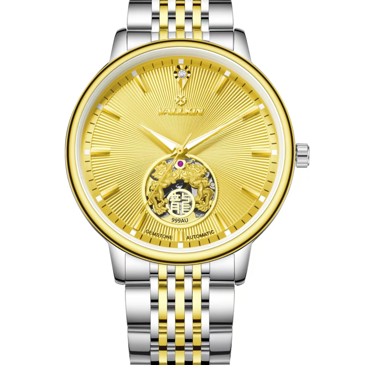 唯凯诺双龙戏珠系列男士时尚机械腕表M3099