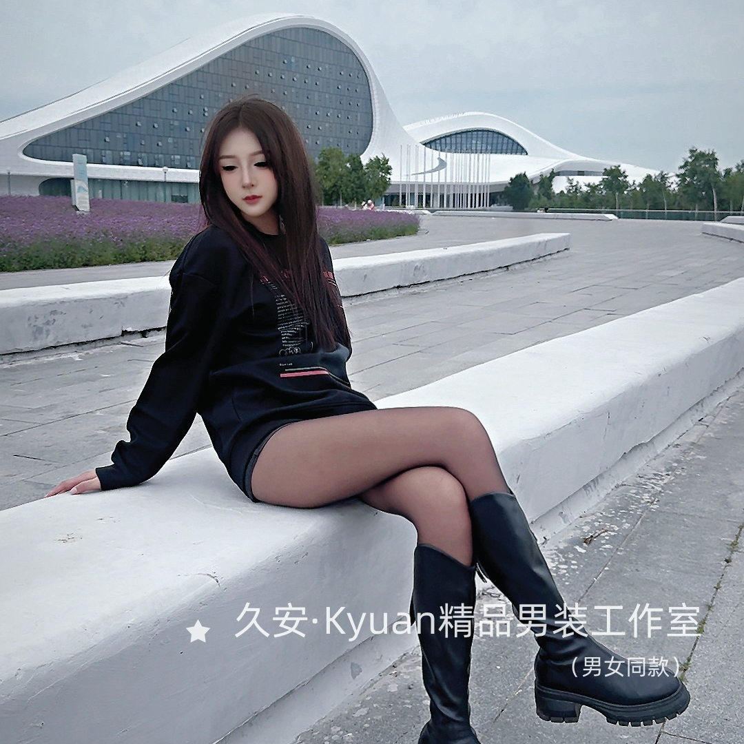 久安Kyuan—精品网红男装jk休闲卫衣黑色秋冬显瘦