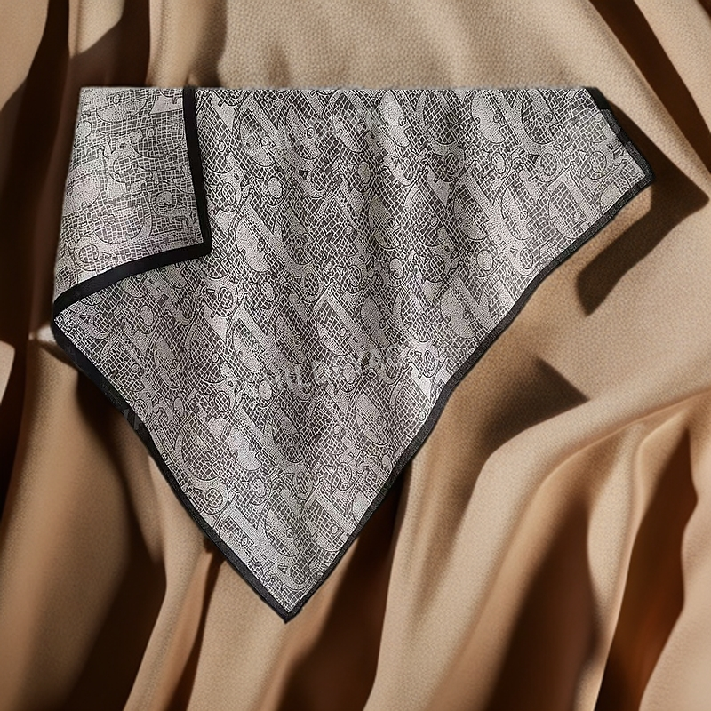 小方巾百搭领巾印花装饰丝巾P41153