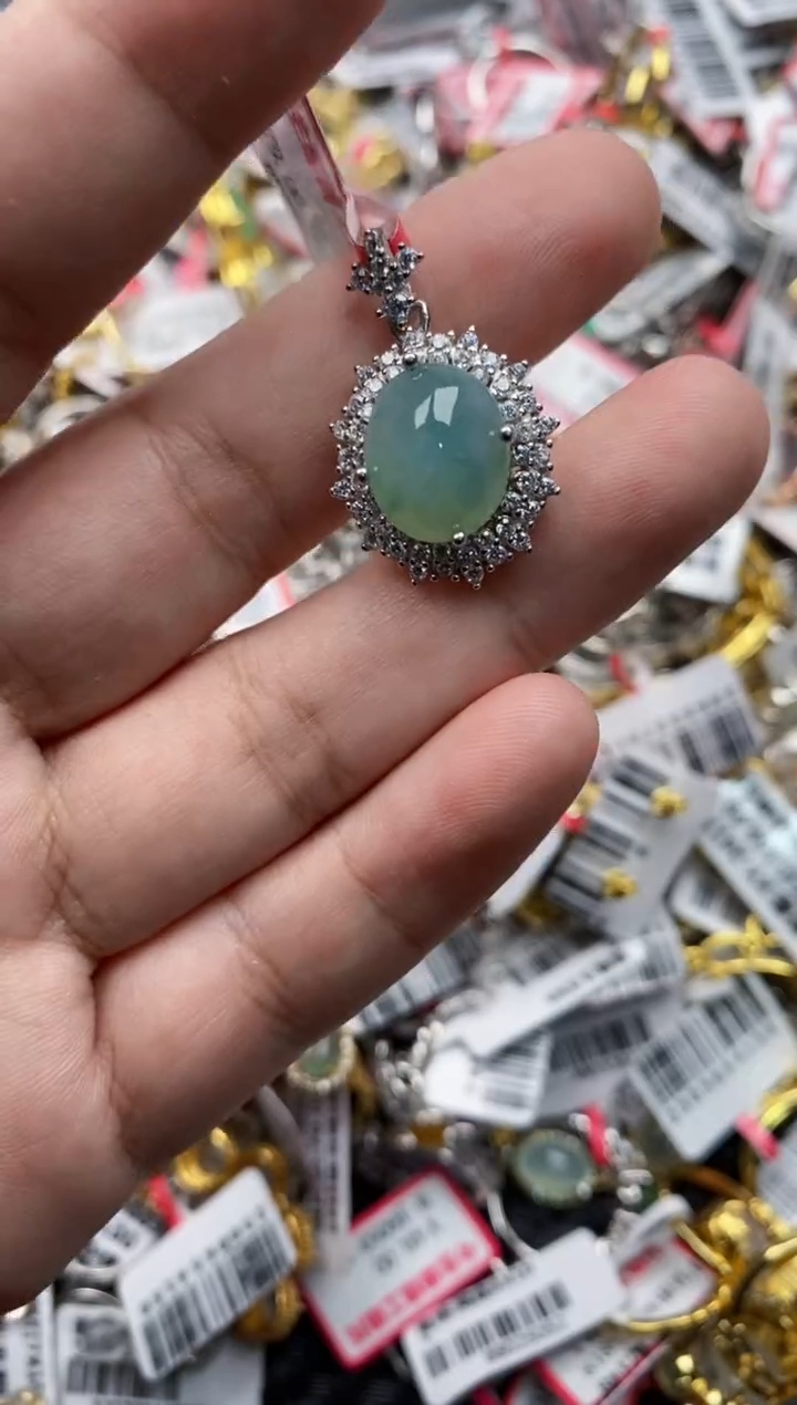 【闪购商品】翡翠戒指银S925镶嵌22222---8