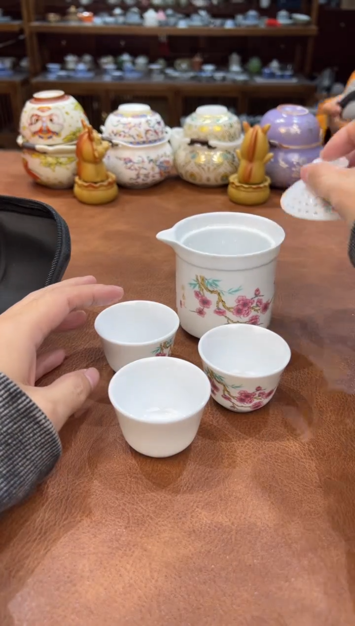 真的很便宜会开片的旅行茶具