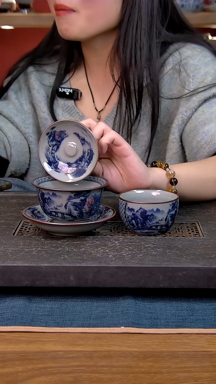 简装家用款2件套 老陶泥开片纹陶瓷茶具