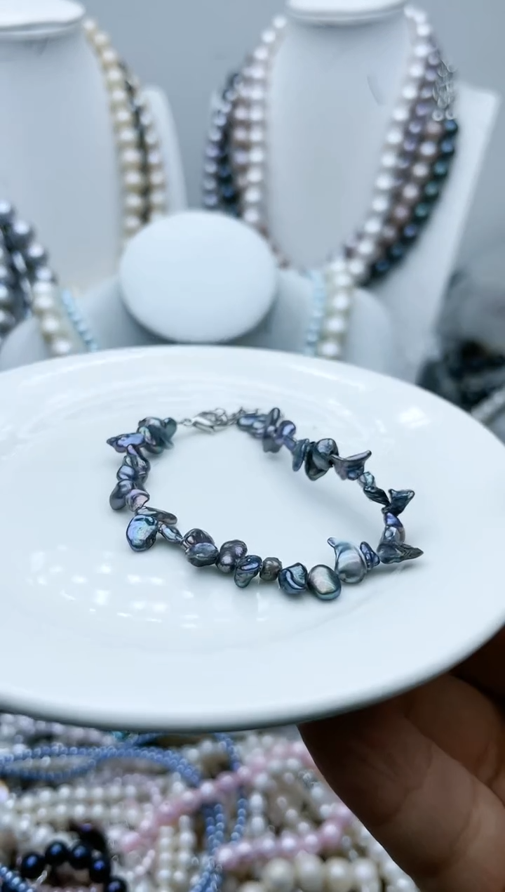 【闪购商品】淡水珍珠颈饰钛钢4