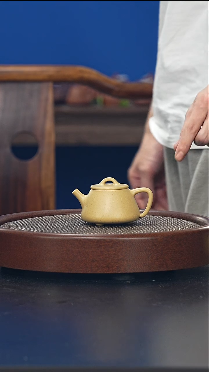 茶壶紫砂小高瓢-本绿-全手工无添加-110cc