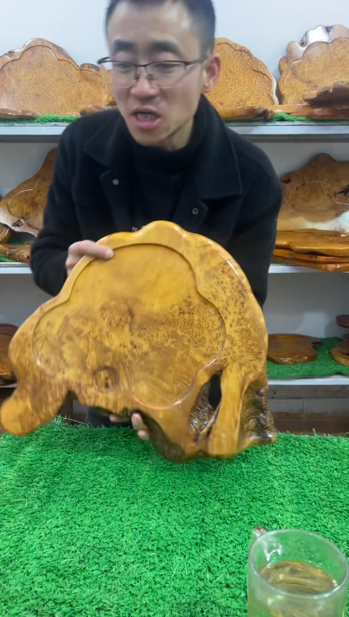 【闪购商品】四川香杉枯木榴茶盘