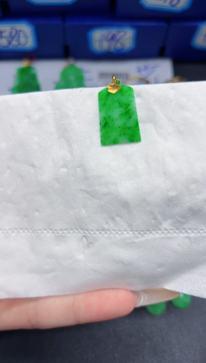 【闪购商品】翡翠颈饰18K金镶嵌Y缅料A货/支持复检/一件