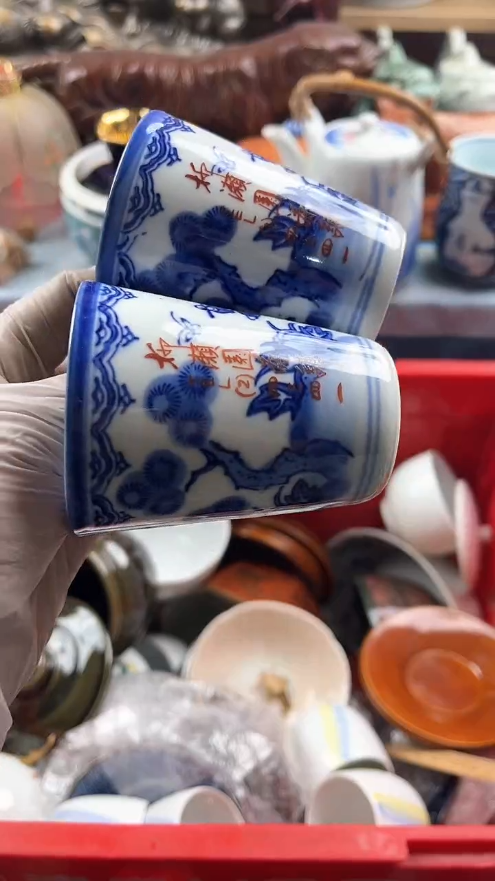 瓷片茶英歌瓷器满19.9包邮