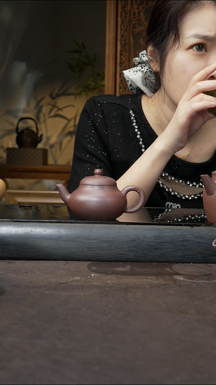 茶壶紫砂73 梨形 底槽清 140cc