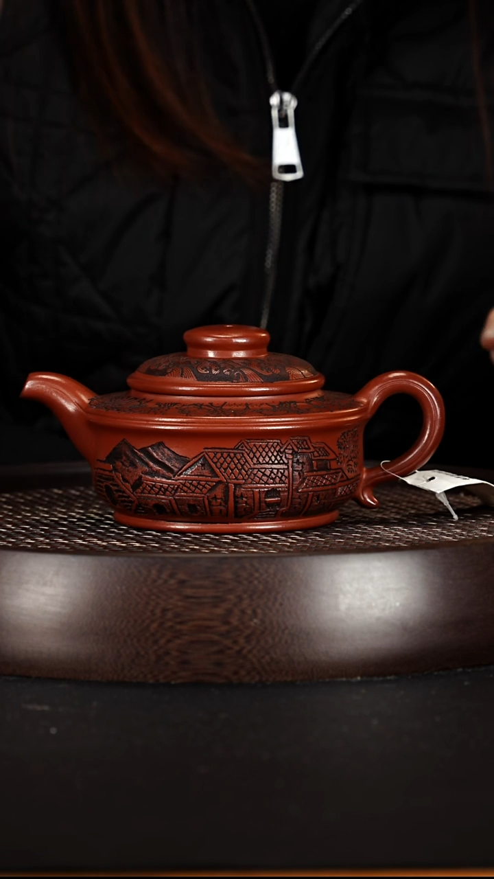 茶壶紫砂宜兴紫砂壶龙血砂忘忧350cc