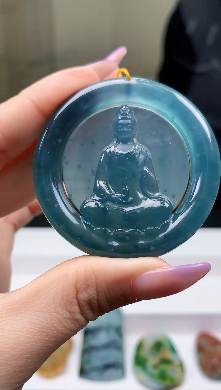 【闪购商品】定制翡翠未镶嵌4917ty-毛货挂件144