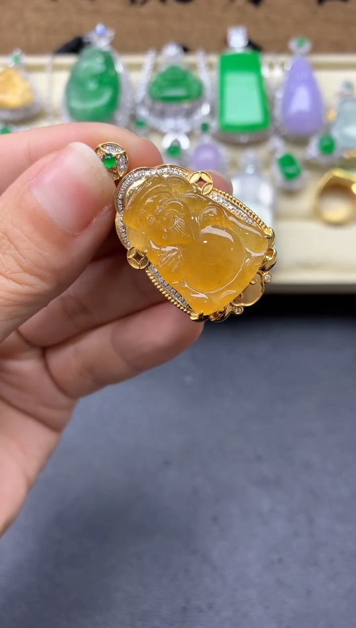 【闪购商品】翡翠颈饰18K金镶嵌450-中国好珍宝