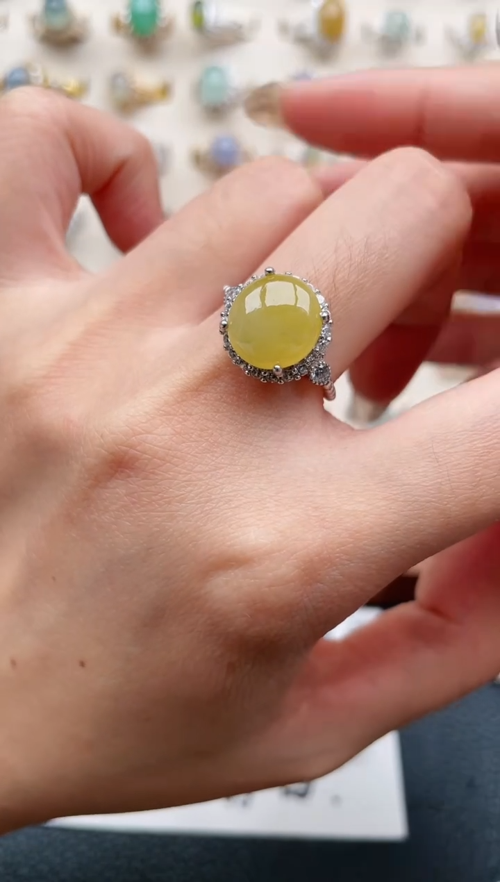 【闪购商品】翡翠戒指银S925镶嵌1111