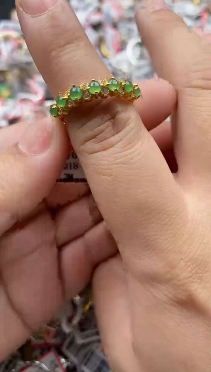 【闪购商品】翡翠戒指银S925镶嵌44444---8