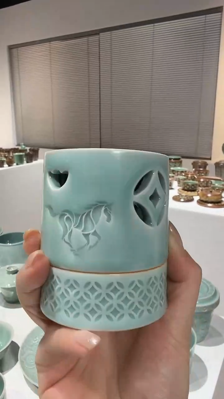 青瓷手工茶器包邮