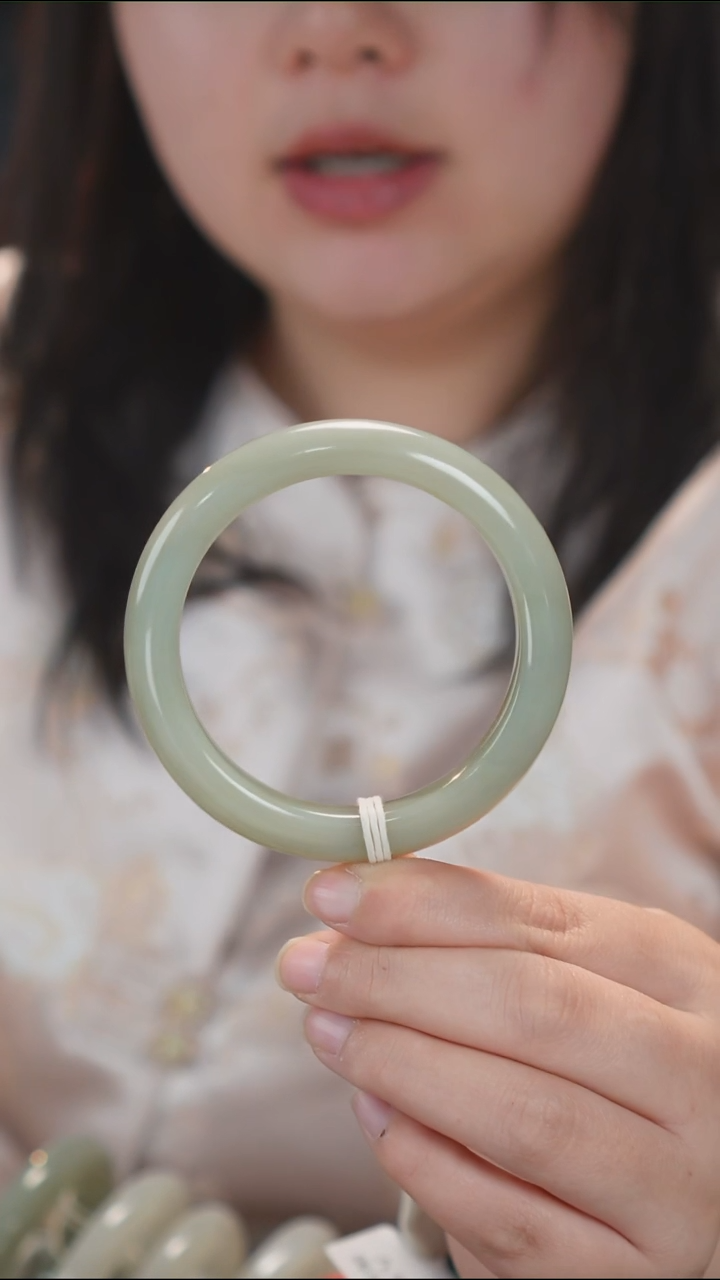 和田玉未镶嵌手镯67【柚子来啦】和田玉拍一发一61