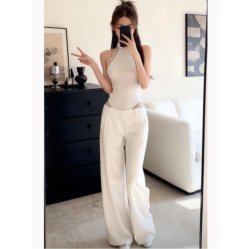 2025秋冬新款高级感穿搭宽松毛领棉服外套无袖上衣女配显瘦休闲裤