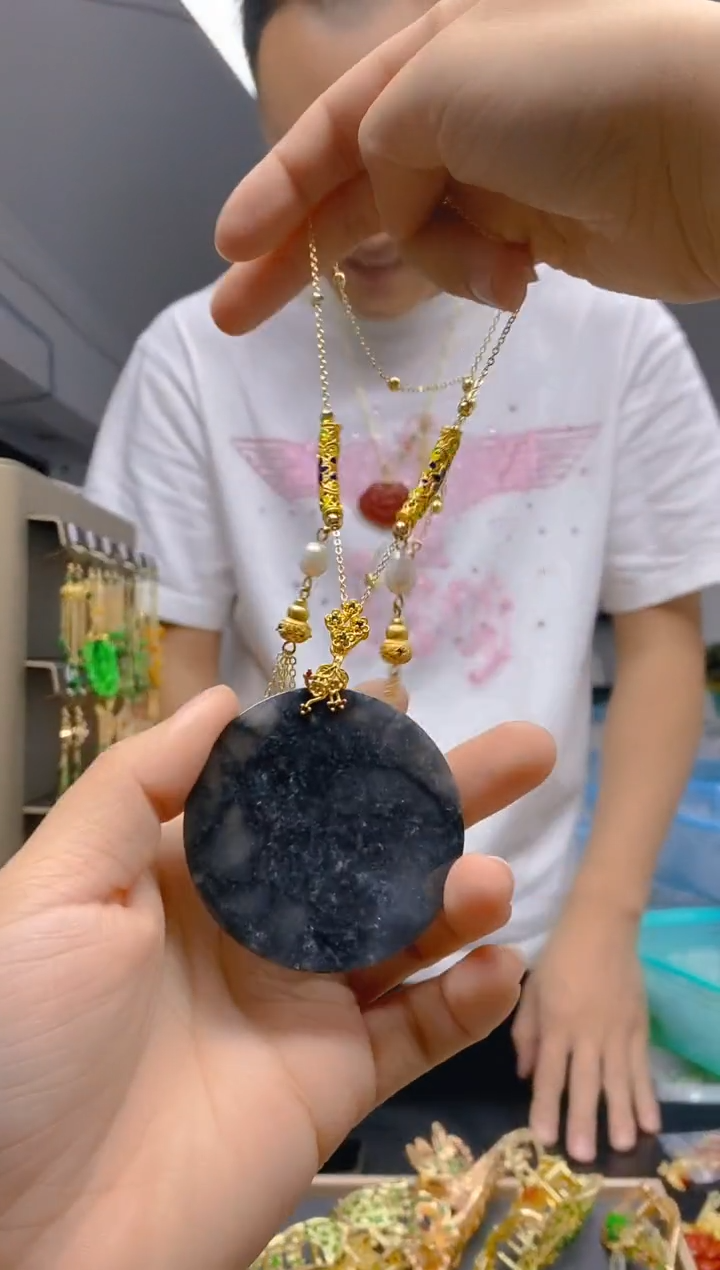 【闪购商品】翡翠耳饰合金0160翡翠锁骨链