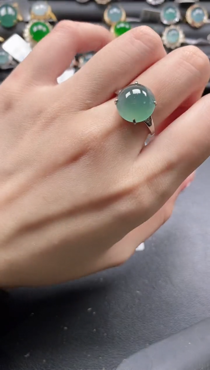 【闪购商品】翡翠戒指银S925镶嵌11111