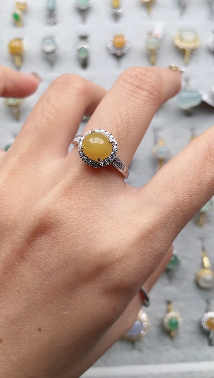 【闪购商品】翡翠戒指银S925镶嵌1111