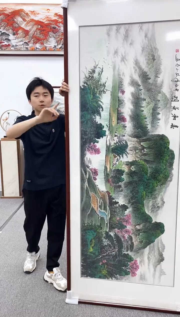国画手绘219*88春和景明
