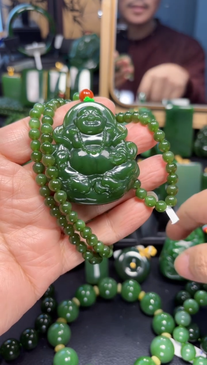 【闪购商品】和田玉（碧玉）吊坠(赠链)未镶嵌1