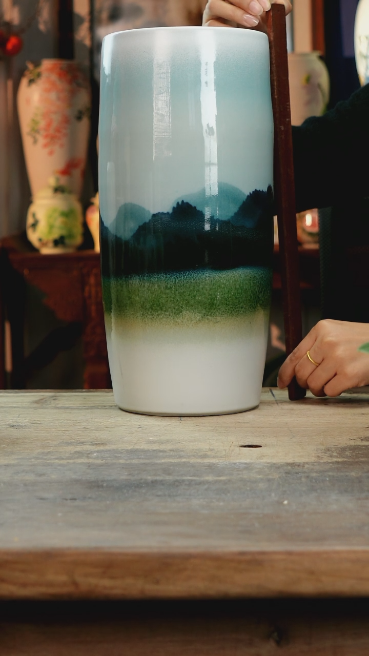 【闪购商品】瓷片景德镇纯手工釉下彩精品花瓶