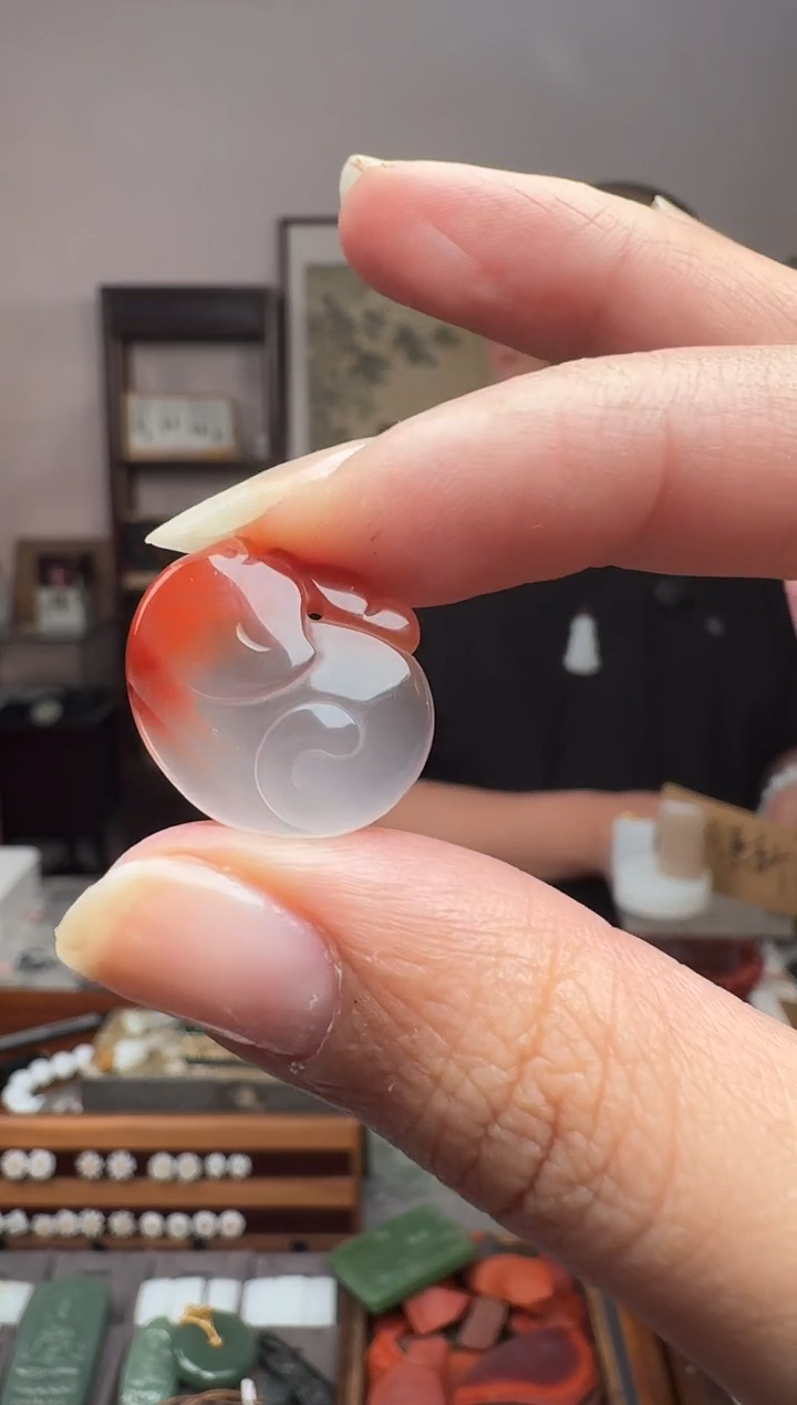 未镶嵌南红玛瑙挂件p143