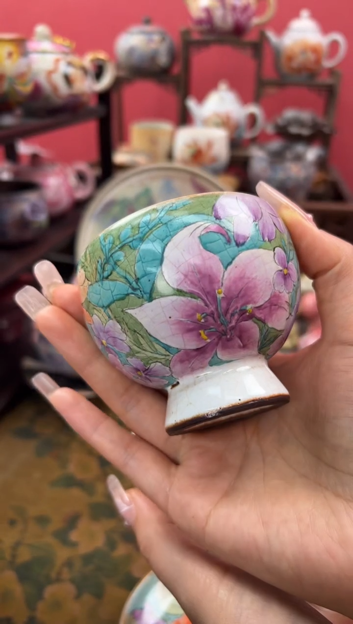 【闪购商品】徐慧敏清水柴烧手绘大杯