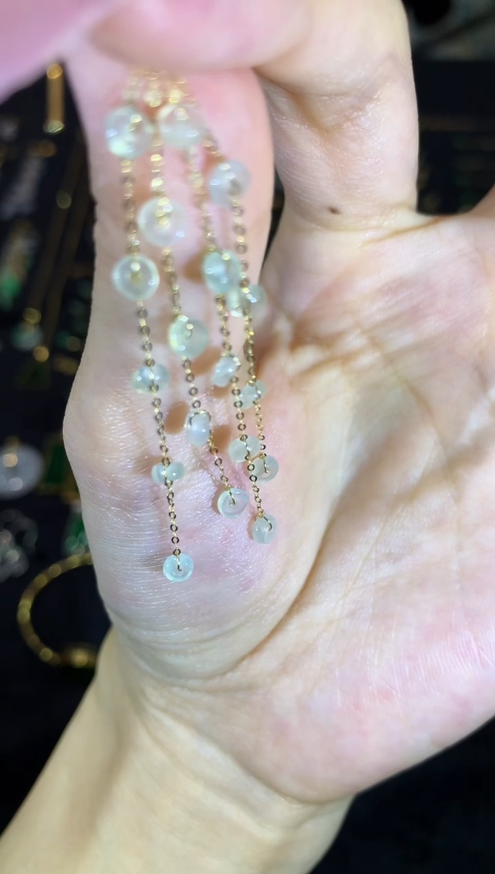 【闪购商品】翡翠耳饰18K金镶嵌a41时尚zjh