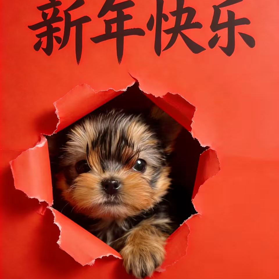 约克夏幼犬公宝宝活体全款连接