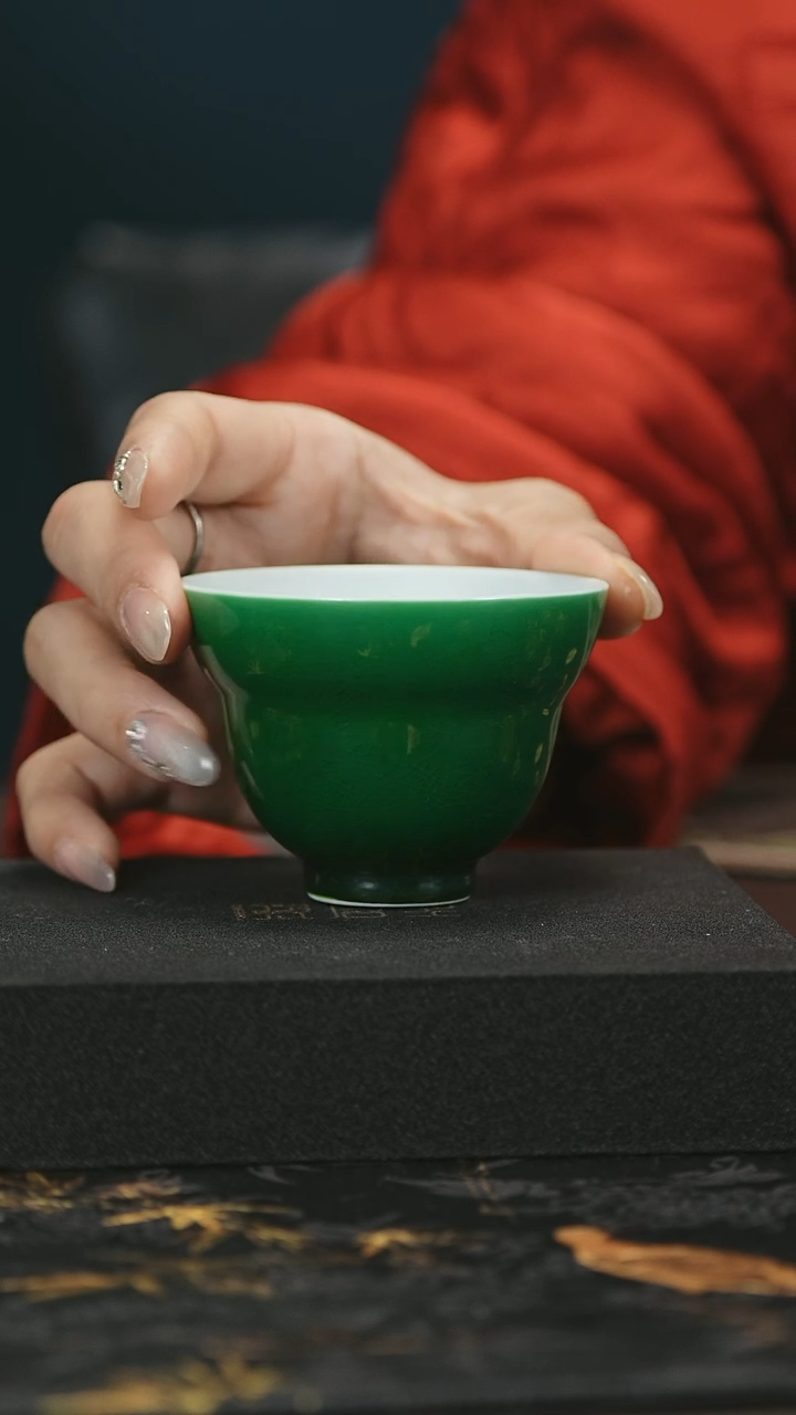 【闪购商品】瓷唐里郎窑绿福禄杯