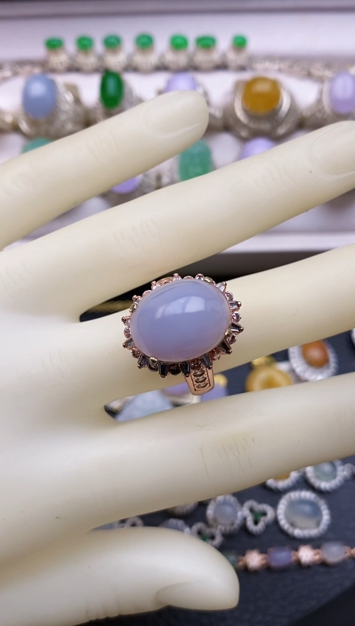 翡翠戒指未镶嵌铜托111