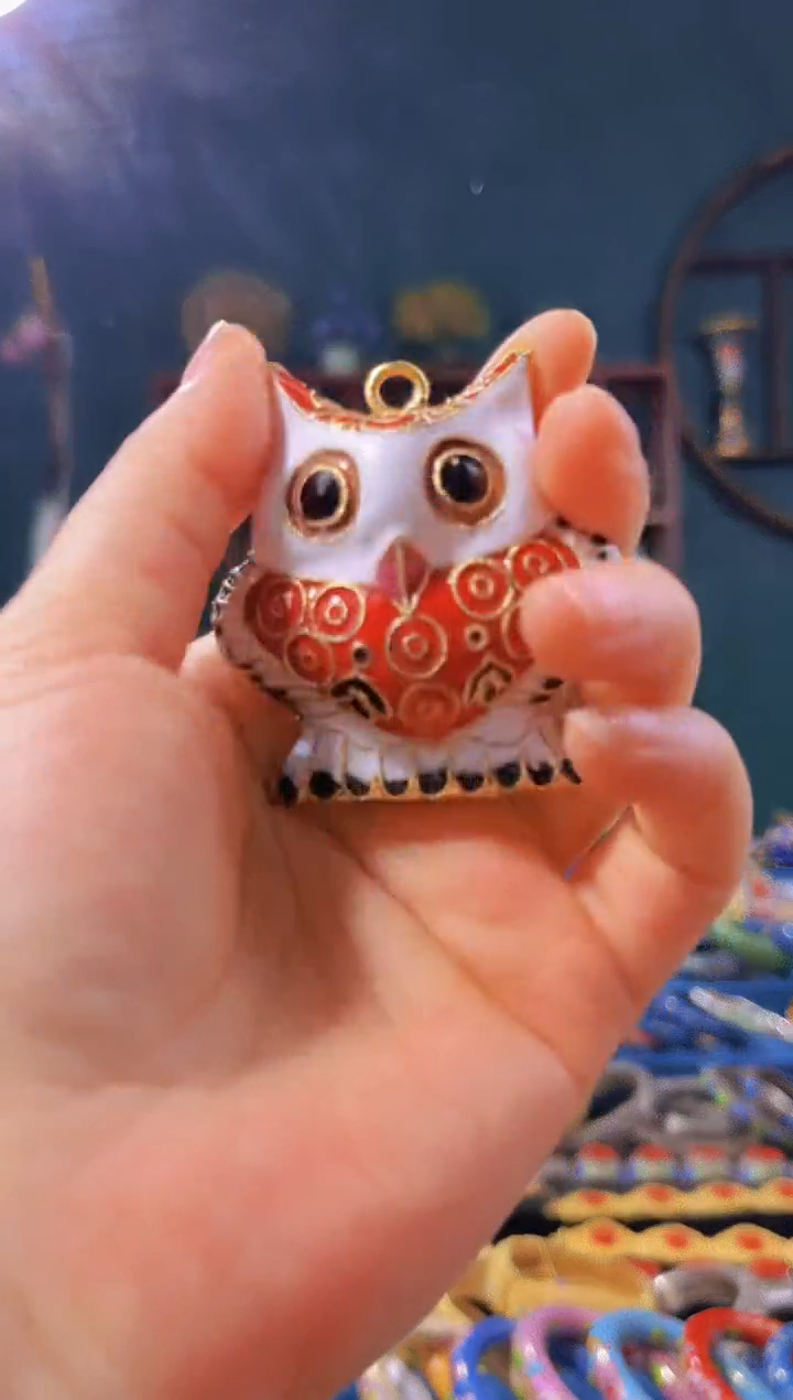 【闪购商品】非遗绝技 景泰蓝猫头鹰吊坠