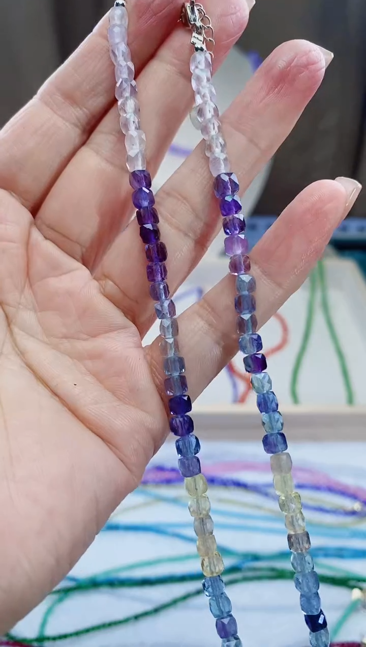 【闪购商品】萤石项链银S925镶嵌诗颜甄选珠宝SYZB57