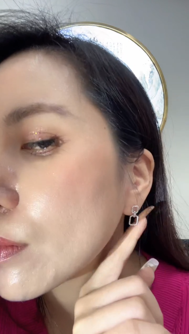 18K金镶嵌耳饰钻石   JZ