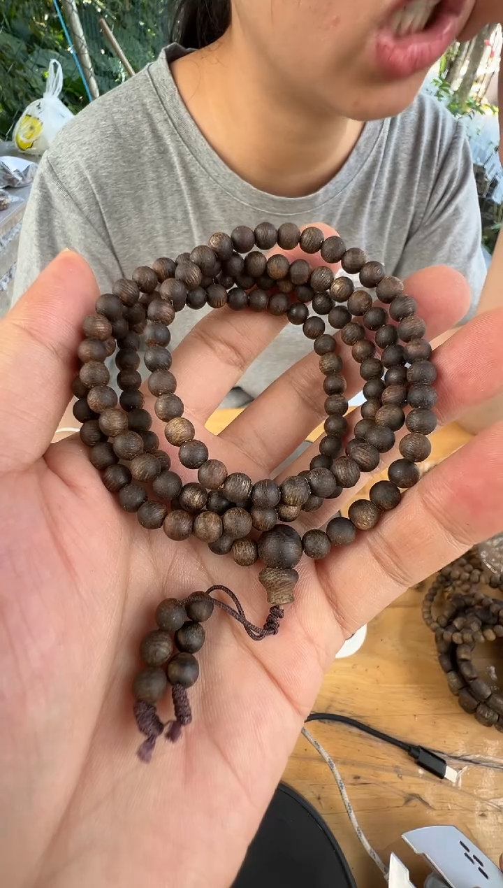 沉香手串金沙叶沉水05圆珠多圈多样性发一
