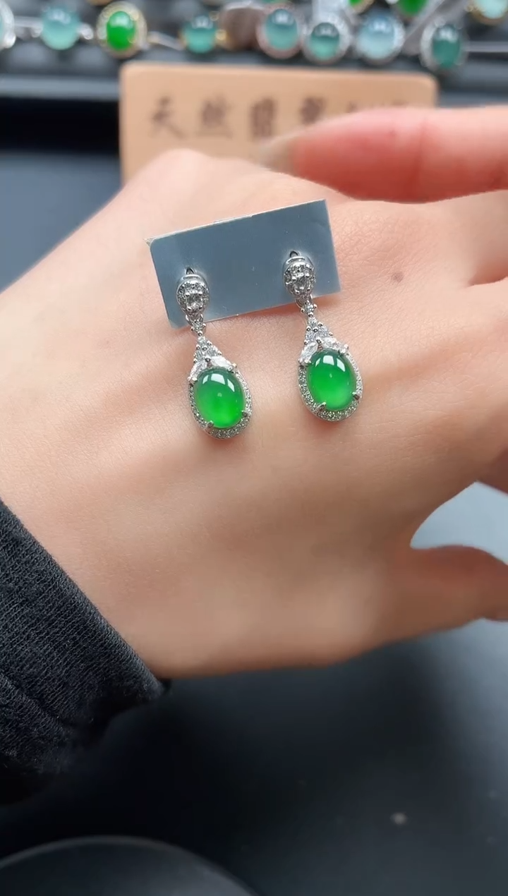 银S925镶嵌戒指翡翠111