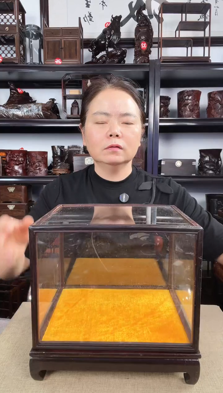 木玻璃罩3号老李红木工艺品